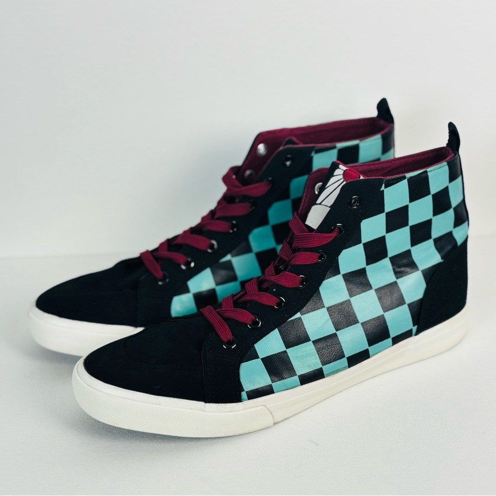 Demon Slayer high top multi trainers inspired by Tonjiro Kamaro's outfit